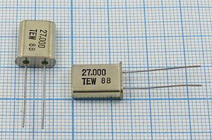 Кварцевый резонатор 27 МГц - 27000 HC49U 16 20 TR-49 3Г (TEW) Кварцевый резонатор 27 МГц - 27000 HC49U 16 20 TR-49 3Г (TEW)