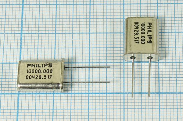 Кварцевый резонатор 10 МГц - 10000 HC49U 20 30 HC49U[PHILIPS] 1Г