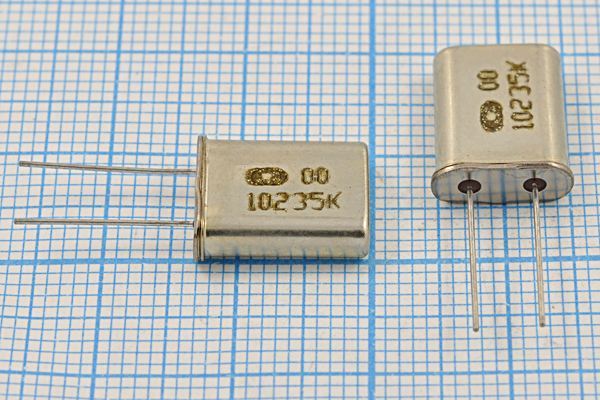 Кварцевый резонатор 10,235 МГц - 10235 HC49U S 30 20/-10~60C РК367-01МД-8АП 1Г