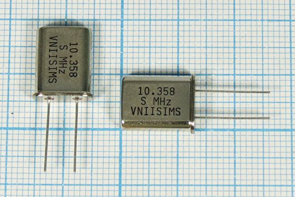Кварцевый резонатор 10,3583 МГц - 10358,3 HC49U S 15 30/-40~70C РПК01МД-6ВС 1Г