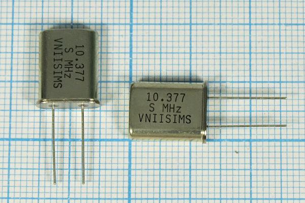 Кварцевый резонатор 10,3771 МГц - 10377,1 HC49U S 15 30/-40~70C РПК01МД-6ВС 1Г