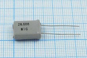 Кварцевый резонатор 26,6 МГц - 26600 HC18U 16 30 3Г +SL (NIC) Кварцевый резонатор 26,6 МГц - 26600 HC18U 16 30 3Г +SL (NIC)