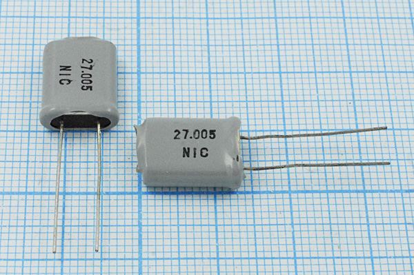 Кварцевый резонатор 27,005 МГц - 27005 HC18U 20 30 3Г +SL (NIC)