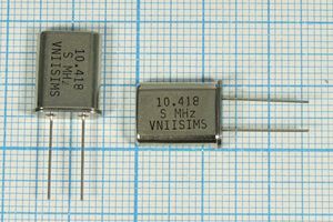 Кварцевый резонатор 10,4187 МГц - 10418,7 HC49U S 15 30/-40~70C РПК01МД-6ВС 1Г Кварцевый резонатор 10,4187 МГц - 10418,7 HC49U S 15 30/-40~70C РПК01МД-6ВС 1Г