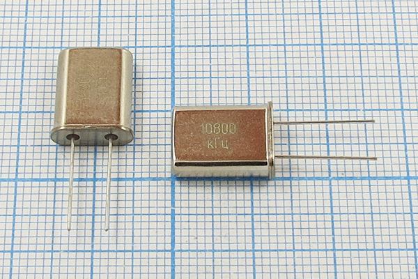 Кварцевый резонатор 10,8 МГц - 10800 HC49U S РПК01МД 1Г