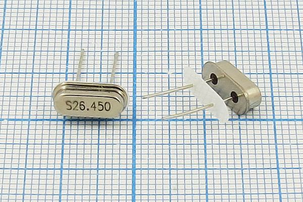 Кварцевый резонатор 26,45 МГц - 26450 HC49S3 S 20 30/-20~70C 49S[SDE] 1Г +IS