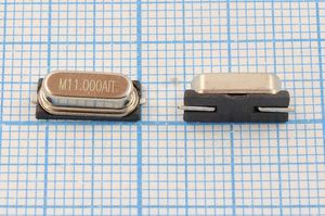 Кварцевый резонатор 11 МГц - 11000 SMD49S4 16 SMD49S 1Г (M11.000AIT) Кварцевый резонатор 11 МГц - 11000 SMD49S4 16 SMD49S 1Г (M11.000AIT)