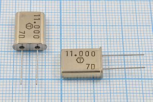 Кварцевый резонатор 11 МГц - 11000 HC49U 32 1Г Кварцевый резонатор 11 МГц - 11000 HC49U 32 1Г
