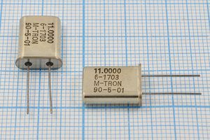 Кварцевый резонатор 11 МГц - 11000 HC49U S MP-1 1Г (M-TRON)