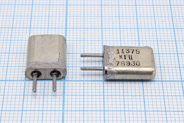 Кварцевый резонатор 11,375 МГц - 11375 HC25U МА 1Г (11375кГц)
