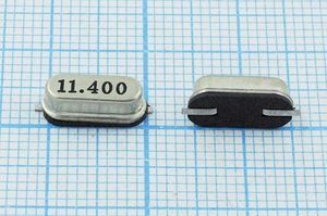 Кварцевый резонатор 11,4 МГц - 11400 SMD49S4 30 1Г