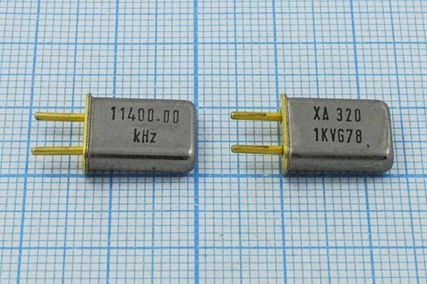 Кварцевый резонатор 11,4 МГц - 11400 HC50U 32 1Г (11400.00 kHz XA320)