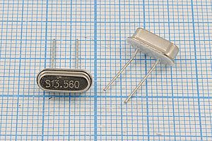 Кварцевый резонатор 13,56 МГц - 13560 HC49S3 30 20 20/-20~70C 49S[SDE] 1Г +IS