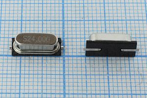 Кварцевый резонатор 24 МГц - 24000 SMD49S4 20 20 30/-20~70C 1Г (S24,000)