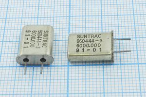 Кварцевый резонатор 6 МГц - 6000 HC49U 30 SA[SUNNY] 1Г 5мм (SUNTRAC 6000.00
