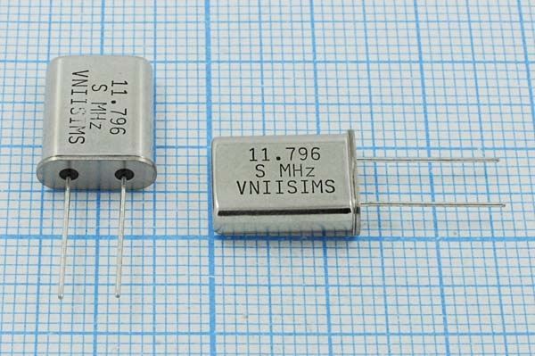 Кварцевый резонатор 11,796 МГц - 11796 HC49U S 15 30/-40~70C РПК01МД-6ВС 1Г