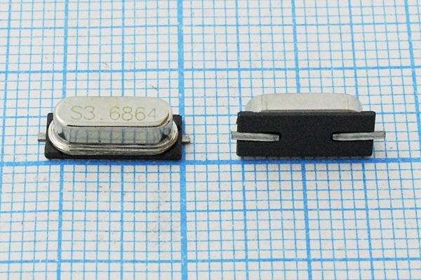 Кварцевый резонатор 3,6864 МГц - 3686,4 SMD49S4 20 30 30/-20~70C 49S-SMD 1Г (S)