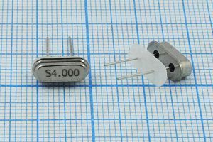 Кварцевый резонатор 4 МГц - 4000 HC49S3 30 20 30/-20~70C 49S[SDE] 1Г +IS