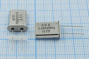 Кварцевый резонатор 3,6864 МГц - 3686,4 HC49U 16 20 30/-20~70C 49U[SDE] 1Г +IS