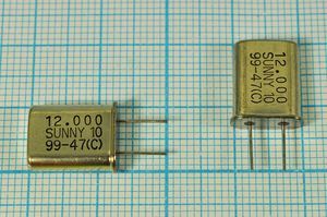 Кварцевый резонатор 12 МГц - 12000 HC49U 10 SA[SUNNY] 1Г 7мм (SUNNY10)