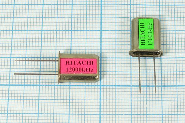 Кварцевый резонатор 12 МГц - 12000 HC43U 16 HC43U[HC43U] ХСР 1Г (HITACHI)