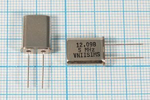 Кварцевый резонатор 12,098 МГц - 12098 HC49U S 15 30/-40~70C РПК01МД-6ВС 1Г