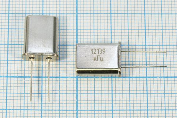 Кварцевый резонатор 12,139 МГц - 12139 HC49U S 15 30/-40~70C РПК01МД-6ВС 1Г