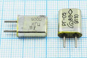Кварцевый резонатор 9,3 МГц - 9300 HC25U 15 50/-60~85C РГ05МА-14ЕТ 1Г