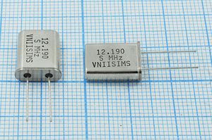 Кварцевый резонатор 12,19 МГц - 12190 HC49U S 15 30/-40~70C РПК01МД-6ВС 1Г