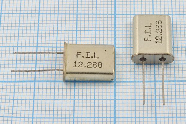 Кварцевый резонатор 12,288 МГц - 12288 HC49U S 1Г (FIL)