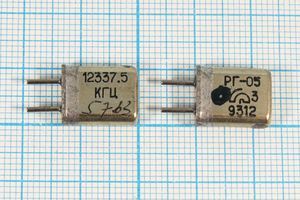 Кварцевый резонатор 12,3375 МГц - 12337,5 HC25U 15 15/-10~60C РГ05МА-14БВ 1Г