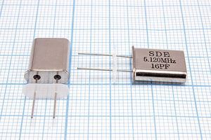 Кварцевый резонатор 5,12 МГц - 5120 HC49U 16 30 20/-20~70C 49U[SDE] 1Г +IS