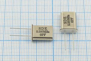 Кварцевый резонатор 5,5 МГц - 5500 HC49U S 30 20/-20~70C 49U[SDE] 1Г +IS