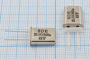 Кварцевый резонатор 25 МГц - 25000 HC49U S 30 20/-20~70C 49U[SDE] 1Г +IS