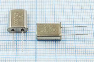 Кварцевый резонатор 28 МГц - 28000 HC49U 20 20 30/-20~70C 49U[STE] 1Г