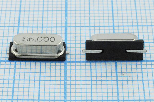 Кварцевый резонатор 6 МГц - 6000 SMD49S4 20 20 30/-20~70C 1Г (S6,000)