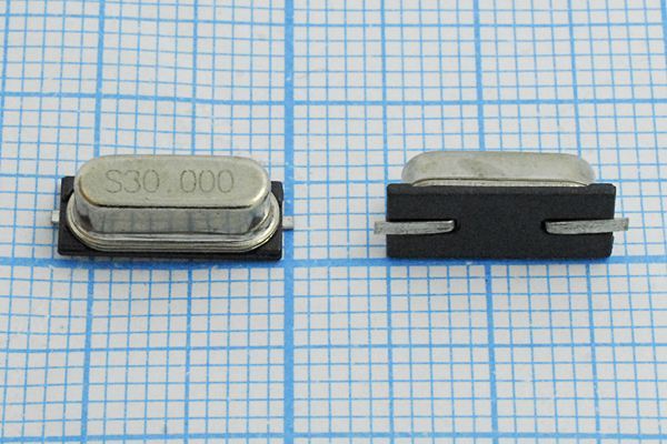 Кварцевый резонатор 30 МГц - 30000 SMD49S4 20 20 30/-20~70C 3Г (S30,000)