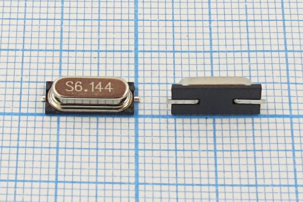 Кварцевый резонатор 6,144 МГц - 6144 SMD49S4 30 30 30/-20~70C 49S-SMD 1Г (S6.14