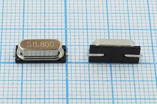 Кварцевый резонатор 11,8 МГц - 11800 SMD49S4 S 30 30/-20~70C 49S-SMD 1Г (S11.8