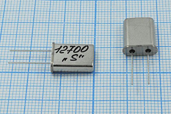 Кварцевый резонатор 12,7 МГц - 12700 HC49U S 15 30/-40~70C РПК01МД-6ВС 1Г бм