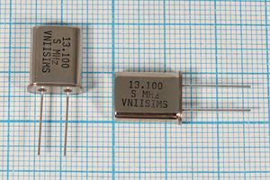 Кварцевый резонатор 13,1 МГц - 13100 HC49U S 15 30/-40~70C РПК01МД-6ВС 1Г Кварцевый резонатор 13,1 МГц - 13100 HC49U S 15 30/-40~70C РПК01МД-6ВС 1Г