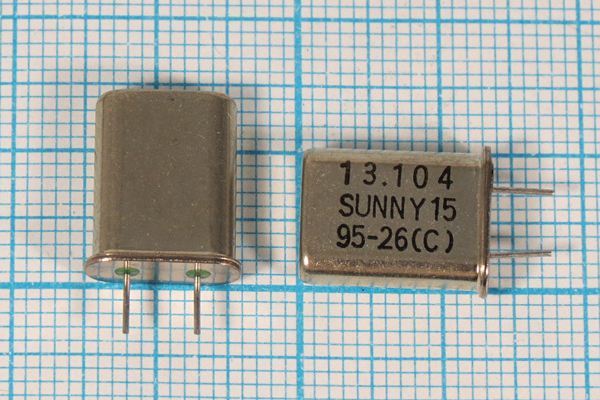 Кварцевый резонатор 13,104 МГц - 13104 HC49U 15 SA[SUNNY] 1Г 5мм