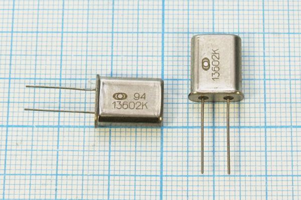 Кварцевый резонатор 13,602 МГц - 13602 HC49U S 50 50/-10~60C РК367-01МД-9АУ 1Г