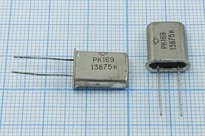 Кварцевый резонатор 13,875 МГц - 13875 HC49U РК169МД 1Г