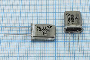Кварцевый резонатор 14 МГц - 14000 HC18U S РК169МД 1Г