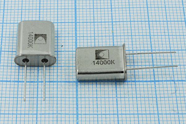 Кварцевый резонатор 14 МГц - 14000 HC49U S 30 40/-60~70C РП97МД-8ГТ 1Г
