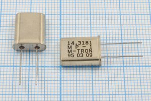 Кварцевый резонатор 14,31818 МГц - 14318,18 HC49U 18 MP-1 1Г (14.3181 M-TRON)