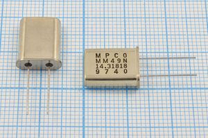 Кварцевый резонатор 14,31818 МГц - 14318,18 HC49U 20 MM49N 1Г (M.P.CO.)