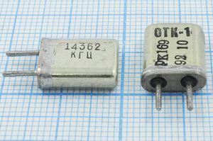 Кварцевый резонатор 14,3629 МГц - 14362,9 HC25U РК169МА 1Г (14362кГц РК169)