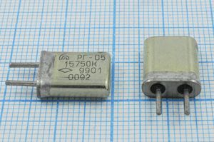 Кварцевый резонатор 15,75 МГц - 15750 HC25U РГ05МА 1Г Кварцевый резонатор 15,75 МГц - 15750 HC25U РГ05МА 1Г